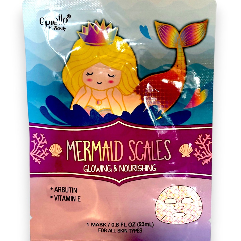 Epielle K-Beauty Mermaid Scales Glowing Nourishing Sheet Mask Arbutin Vitamin E